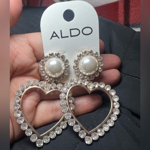 Aldo heart earrings